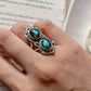 Labradorite Boho Statement Silver Ring with Unique Design