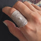 Sterling silver 925 handcrafted ring with an antique mandala tribal accent.