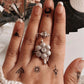 Vintage-inspired handcrafted silver 925 ring featuring a floral motif.