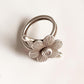 Handcrafted boho flower design ring in antique-style sterling silver.