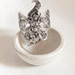 Close-up of adjustable Dancing Mystic Angel filigree silver 925 ring