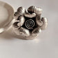 925 Sterling Silver Rose Adjustable Ring with Bohemian Design