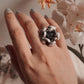 Rose Bohemian Handmade Statement Ring in Silver 925