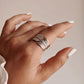 Versatile feather wrap adjustable silver ring with a lightweight, delicate touch