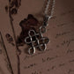 Exquisite big karma Celtic knot pendant in sterling silver with detailed craftsmanship.
