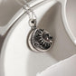 Sun Moon round sterling silver pendant