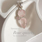Rose Quartz Cluster Pendant in Sterling Silver