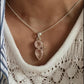 Elegant Rose Quartz Silver Pendant with Cluster Design