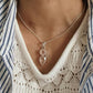Sterling Silver Pendant with Rose Quartz Cluster
