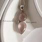 Delicate Rose Quartz Cluster Pendant in Silver