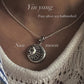Trendy Sun Moon round pendant with celestial symbols