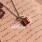 Carnelian rectangular stone set in a sleek silver pendant