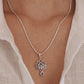 Handcrafted Moonstone Lotus Pendant in Sterling Silver