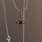 Handcrafted Lapis Lazuli Flower Rawa Pendant in Silver