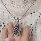 Sterling Silver Lapis Lazuli Hamsa Pendant with Spiritual Symbol
