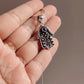 Silver Lapis Lazuli Hamsa Pendant with Intricate Design