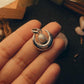Handcrafted Crescent Moon Pendant with Fresh Water Pearl