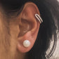 Charming Fresh Water Pearl CZ 2-in-1 Drop Earrings