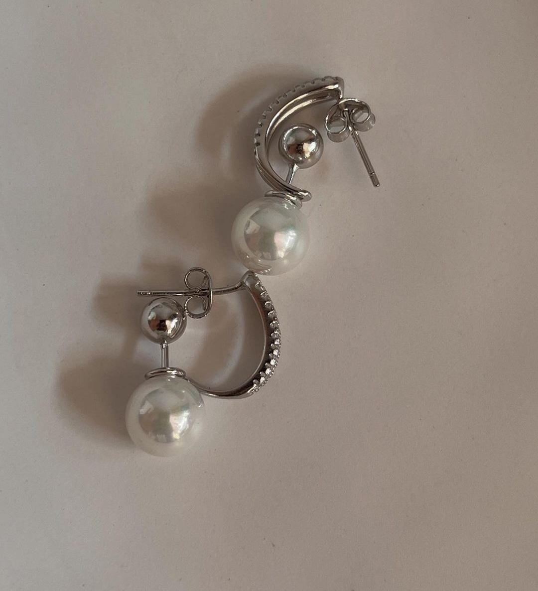 2-in-1 Fresh Water Pearl and CZ Earrings