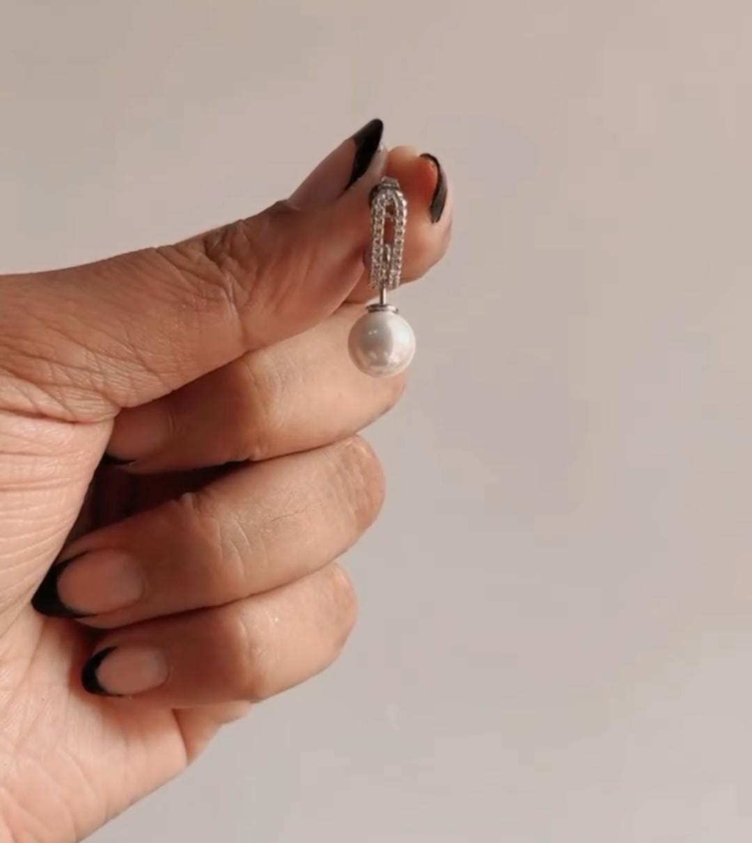 Sophisticated Fresh Water Pearl CZ 2-in-1 Earrings