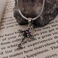  Handmade Amethyst Cross Pendant in Vintage 925 Sterling Silver