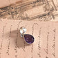 Sterling Silver Pendant with Pear-Cut Amethyst Gemstone