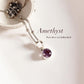Amethyst Round Cut Silver Pendant