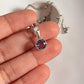 Elegant Round Cut Amethyst Pendant in Silver Setting