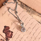 Timeless rose quartz round cut pendant in sterling silver
