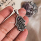 Hamsa Silver Pendant with Amethyst Gemstone