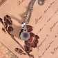 Charming round cut rose quartz pendant with sterling silver accents