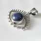 Sterling Silver Lapis Lazuli Evil Eye Pendant with Protective Symbol