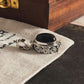 Black Onyx Oval Storage Silver Pendant Necklace