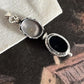Elegant Black Onyx Oval Storage Pendant in Silver