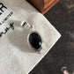 Chic Oval Black Onyx Storage Pendant Set in Silver