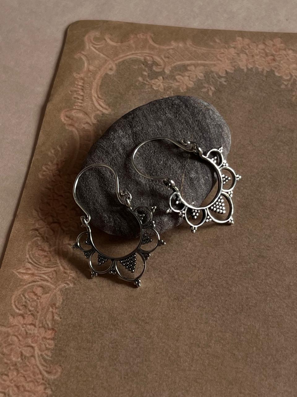 Unique Rewa Banjara Hoops Silver 925 Design 1