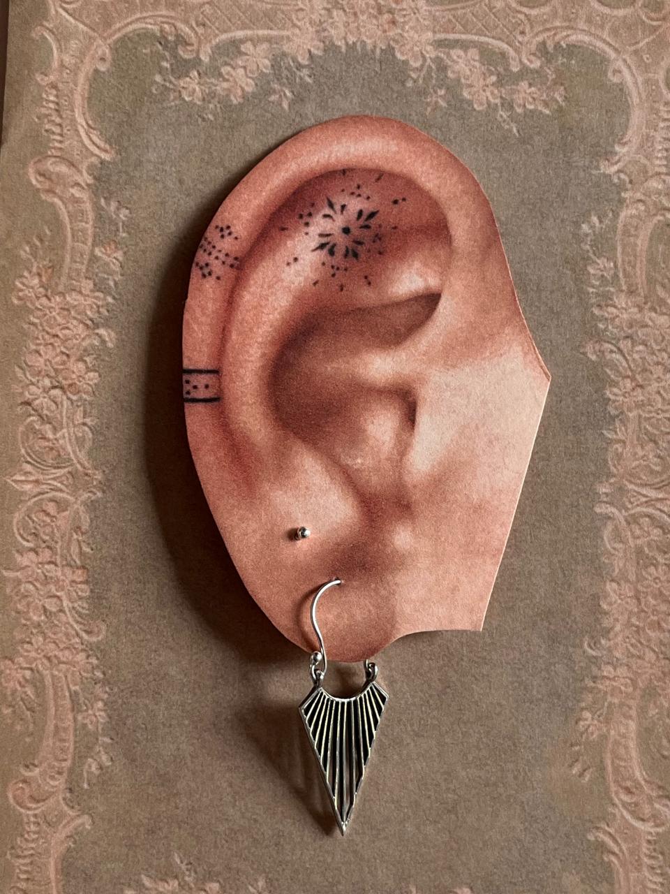 Chic Triya Boho silver hoop earrings