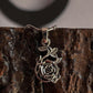 Vintage rose design sterling silver pendant