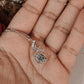 Classic vintage rose pendant in sterling silver