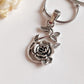 925 sterling silver vintage rose pendant
