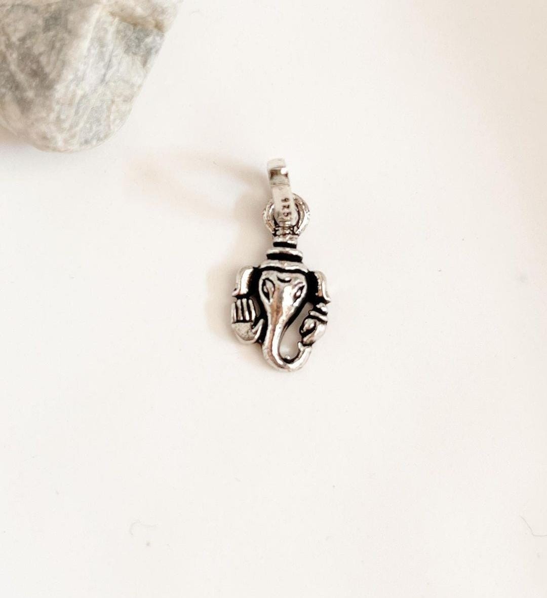Elegant Ganesha Face Pendant in Sterling Silver