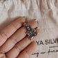 Spiritual Hanuman Ji sitting position pendant in polished silver
