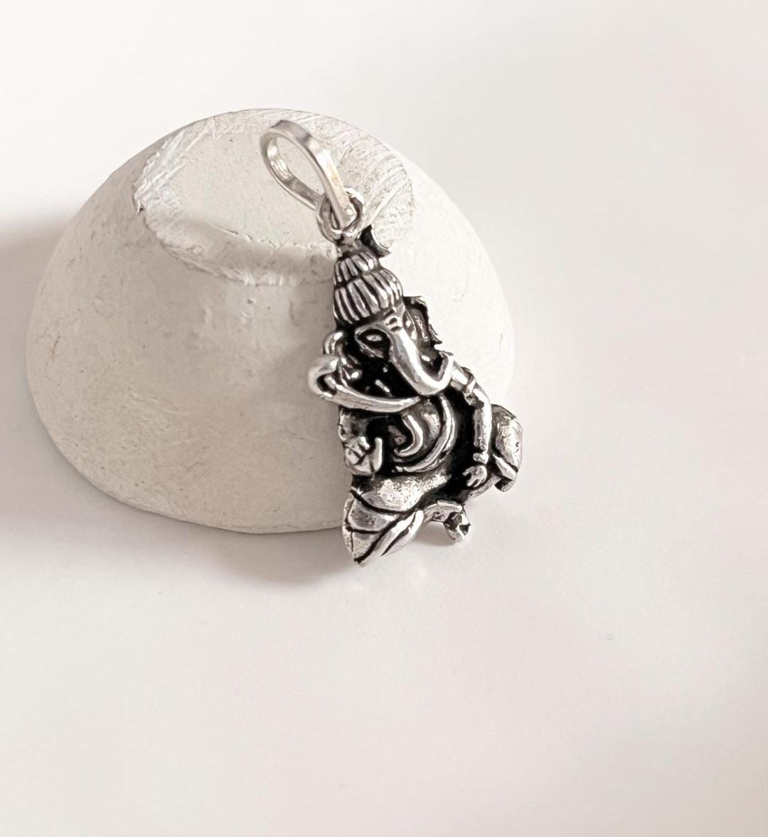 Ganesh with Nag Sterling Silver Pendant