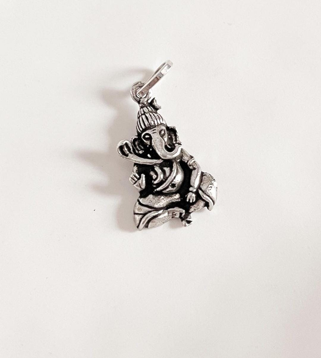 Handcrafted Ganesh with Nag Silver Pendant