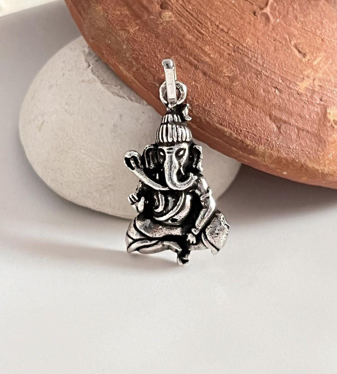 Ganesh with Nag Silver Pendant for Spiritual Blessings