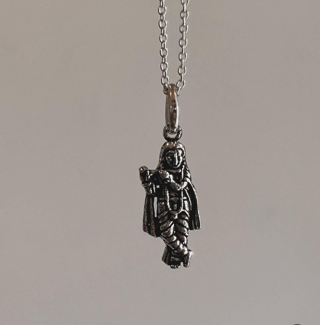 Sterling Silver Krishna Pendant in Standing Pose