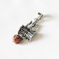 Trishul Damru Rudraksh sterling silver pendant