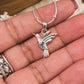 Chic Blue Topaz Dove Pendant in Silver
