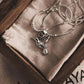 Stylish Blue Topaz Silver Pendant with Dove Charm