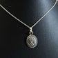 Sterling Silver Krishna Pendant with Oval Flower Detail